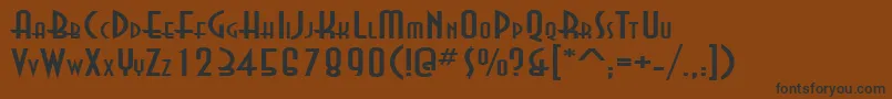 AsiaExtendedNormal Font – Black Fonts on Brown Background