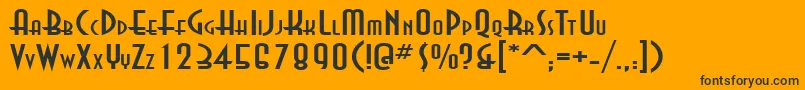 AsiaExtendedNormal Font – Black Fonts on Orange Background