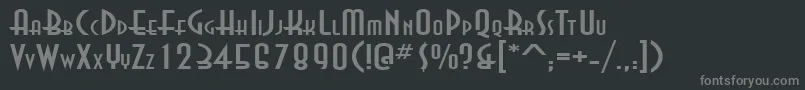 AsiaExtendedNormal Font – Gray Fonts on Black Background
