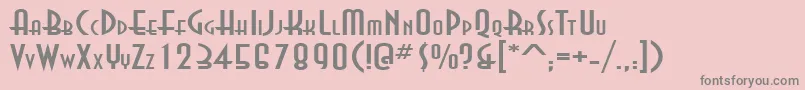 フォントAsiaExtendedNormal – ピンクの背景に灰色の文字