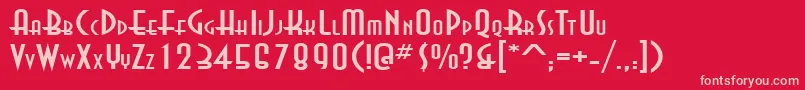 AsiaExtendedNormal Font – Pink Fonts on Red Background