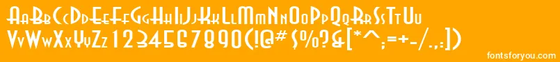 フォントAsiaExtendedNormal – オレンジの背景に白い文字