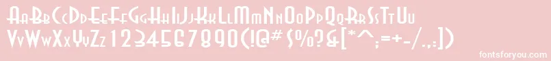 AsiaExtendedNormal Font – White Fonts on Pink Background