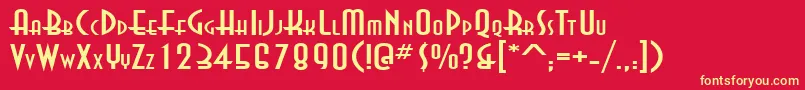 AsiaExtendedNormal Font – Yellow Fonts on Red Background