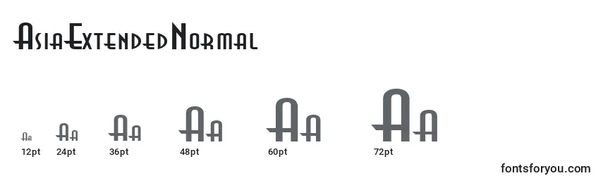 AsiaExtendedNormal Font Sizes