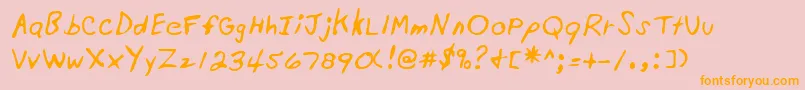 Шрифт Lehn201 – оранжевые шрифты на розовом фоне