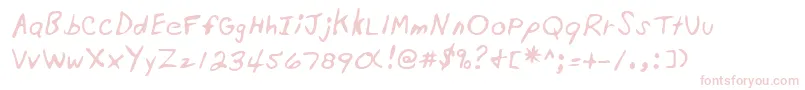 Lehn201 Font – Pink Fonts on White Background