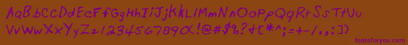 Шрифт Lehn201 – фиолетовые шрифты на коричневом фоне