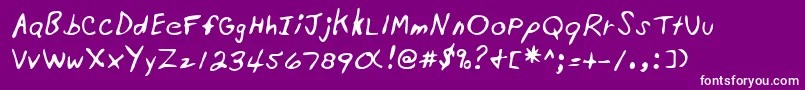 フォントLehn201 – 紫の背景に白い文字