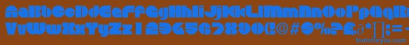 DiscoDb Font – Blue Fonts on Brown Background