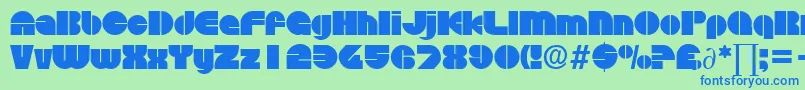 DiscoDb Font – Blue Fonts on Green Background