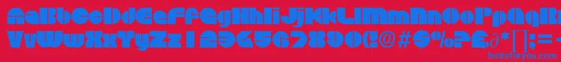 DiscoDb Font – Blue Fonts on Red Background