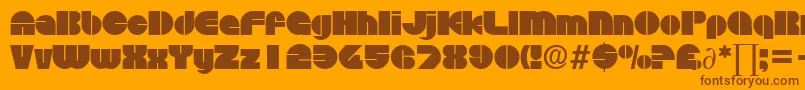 DiscoDb Font – Brown Fonts on Orange Background