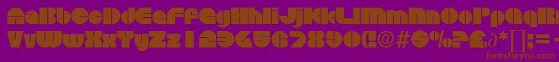 DiscoDb Font – Brown Fonts on Purple Background