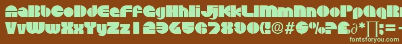 DiscoDb Font – Green Fonts on Brown Background