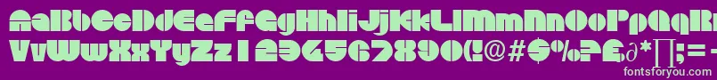 DiscoDb Font – Green Fonts on Purple Background