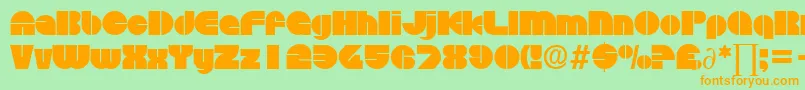 DiscoDb Font – Orange Fonts on Green Background