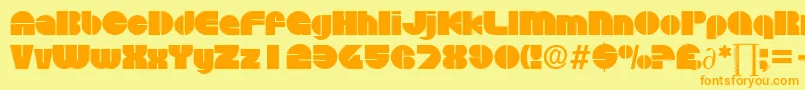 DiscoDb Font – Orange Fonts on Yellow Background