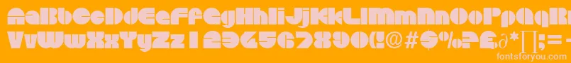 DiscoDb Font – Pink Fonts on Orange Background