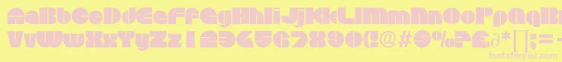 DiscoDb Font – Pink Fonts on Yellow Background