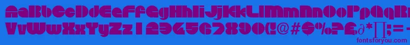 DiscoDb Font – Purple Fonts on Blue Background