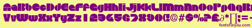 DiscoDb Font – Purple Fonts on Yellow Background