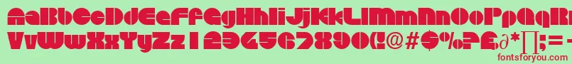 DiscoDb Font – Red Fonts on Green Background