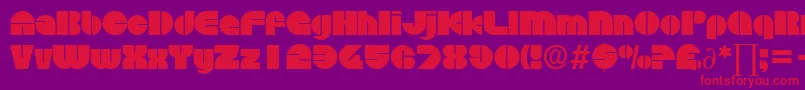 DiscoDb Font – Red Fonts on Purple Background