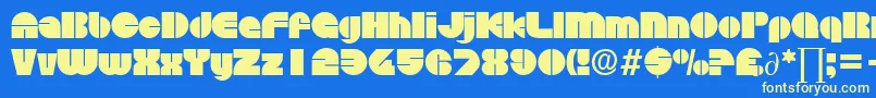 DiscoDb Font – Yellow Fonts on Blue Background