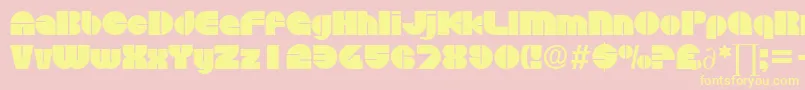 DiscoDb Font – Yellow Fonts on Pink Background