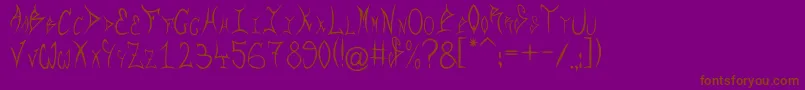 フォントRqf – 紫色の背景に茶色のフォント