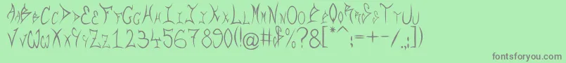Шрифт Rqf – серые шрифты на зелёном фоне