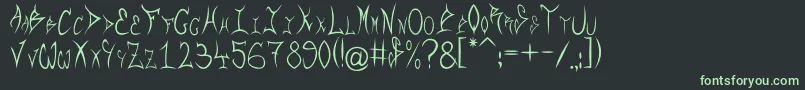 Шрифт Rqf – зелёные шрифты на чёрном фоне