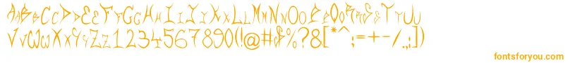 Rqf Font – Orange Fonts on White Background