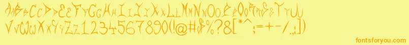 Rqf Font – Orange Fonts on Yellow Background