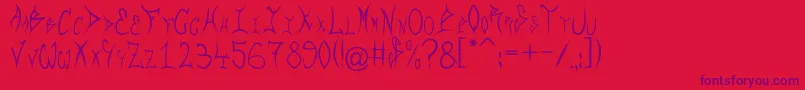Шрифт Rqf – фиолетовые шрифты на красном фоне