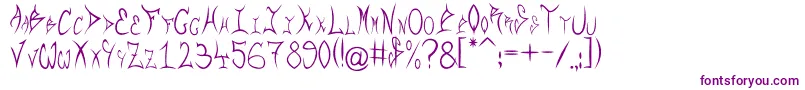 Rqf-fontti – violetit fontit valkoisella taustalla