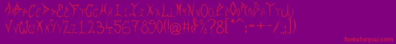 Rqf Font – Red Fonts on Purple Background