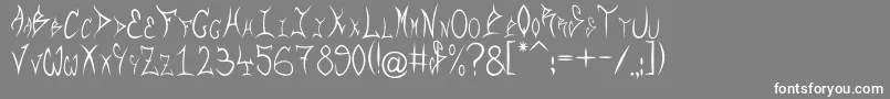 Шрифт Rqf – белые шрифты на сером фоне