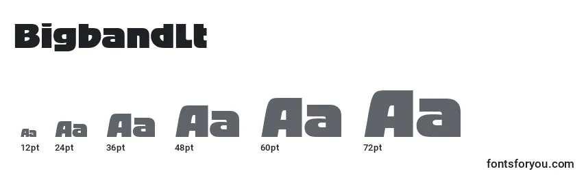 BigbandLt Font Sizes