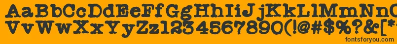 Radionewsman Font – Black Fonts on Orange Background