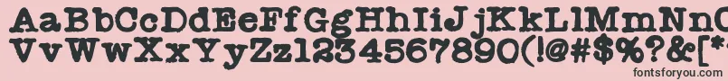 Radionewsman Font – Black Fonts on Pink Background