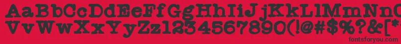 Radionewsman Font – Black Fonts on Red Background