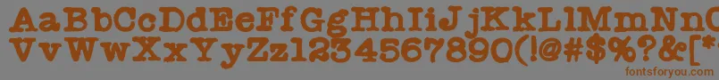 Radionewsman Font – Brown Fonts on Gray Background