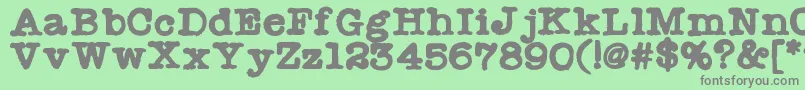 Radionewsman Font – Gray Fonts on Green Background