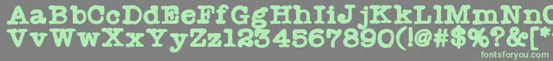 Radionewsman Font – Green Fonts on Gray Background