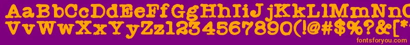 Radionewsman Font – Orange Fonts on Purple Background