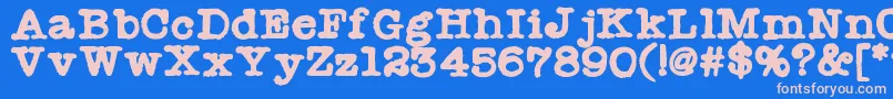 Radionewsman Font – Pink Fonts on Blue Background