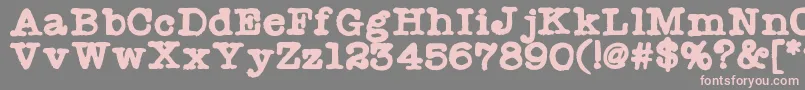 Weitere Informationen zur Radionewsman-Schriftart Radionewsman-Schriftart – Rosa Schriften auf grauem Hintergrund