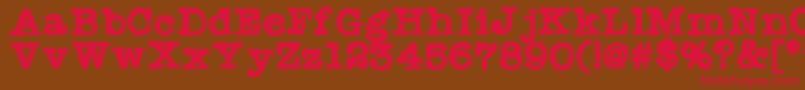 Radionewsman Font – Red Fonts on Brown Background
